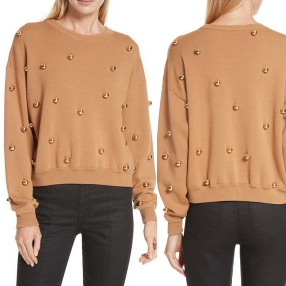 Alice + Olivia Gleeson Metal Ball Sweater